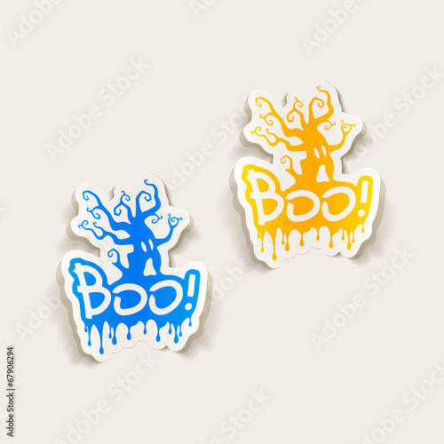 realistic design element: boo