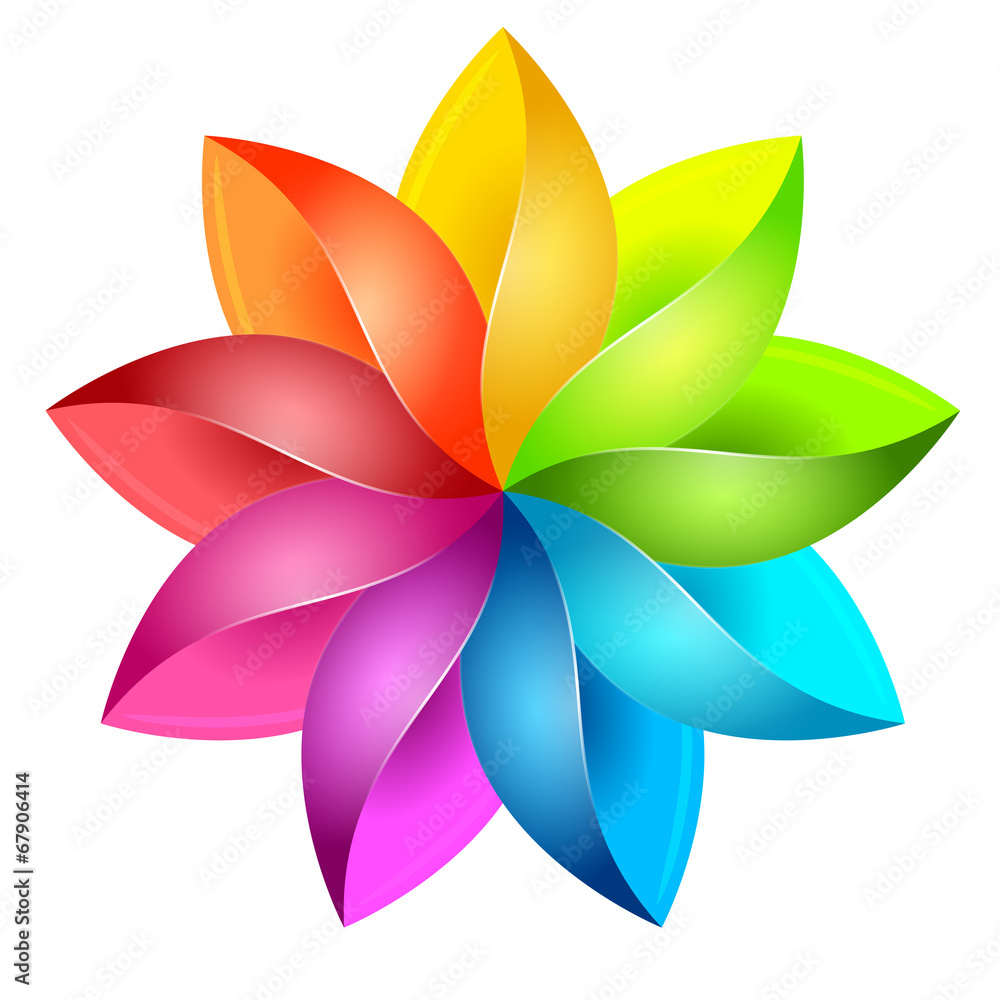 Fototapeta premium Colorful 3D pinwheel