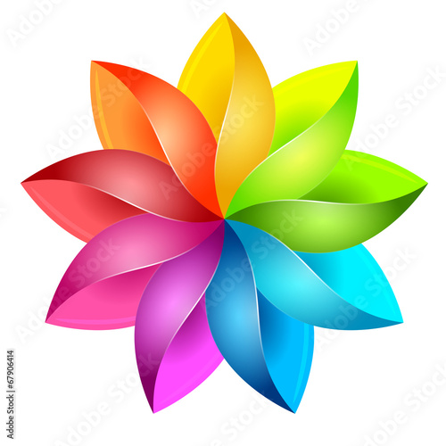 Colorful 3D pinwheel