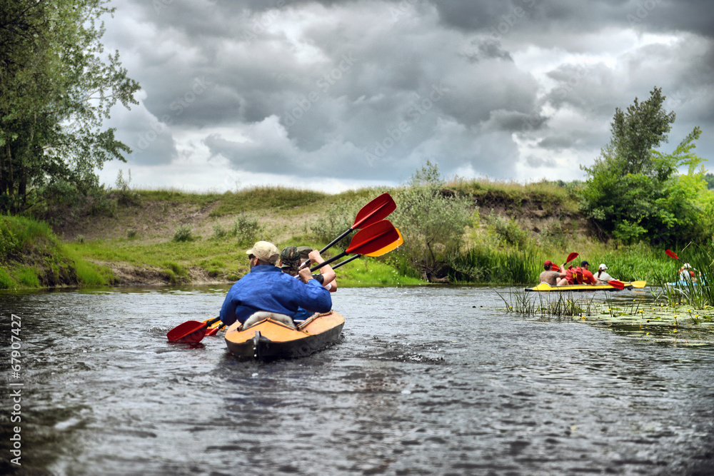 river, Sula, 2014 Ukraine, june14 ; river rafting kayaking edito