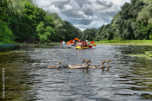 river, Sula, 2014 Ukraine, june14 ; river rafting kayaking edito