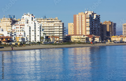 buildings by the sea and the beach in La Manga, Murcia, Spain © james633