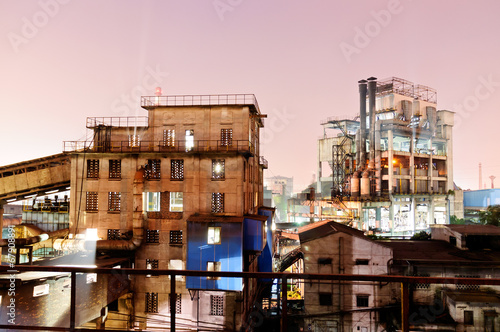 Chinese steelworks Industrial building at night