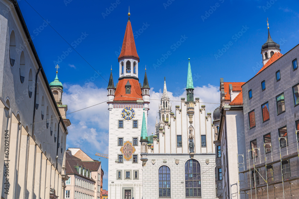 The old town hall architecture in Munich, Germany