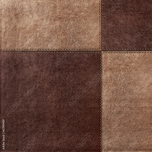 Combined stitched leather background