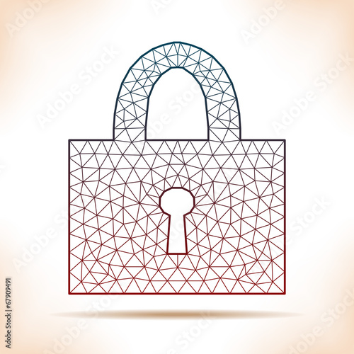 Geometric padlock.