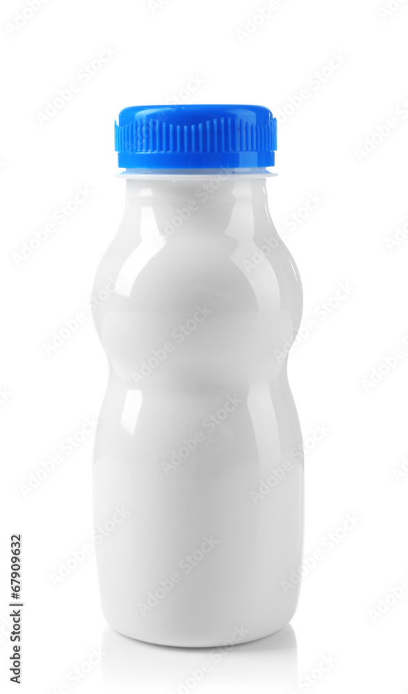 Bottle of yogurt isolated on white Bottle of yogurt isolated on white