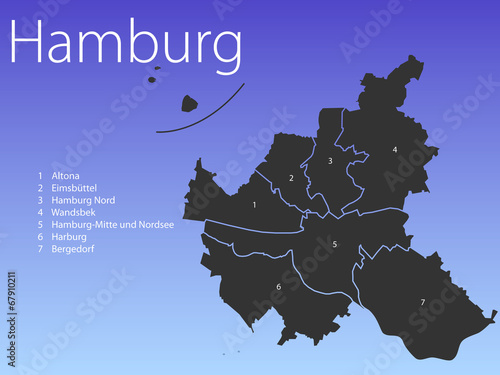 Karte Hamburg