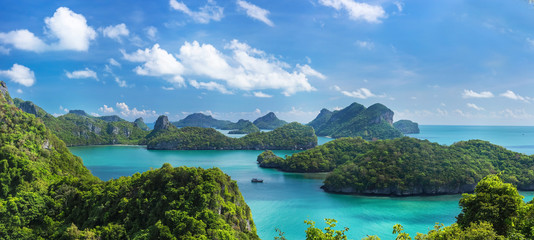 Papier peint photo Île Vue aérienne archipel Mu Ko Ang Thong  © happystock