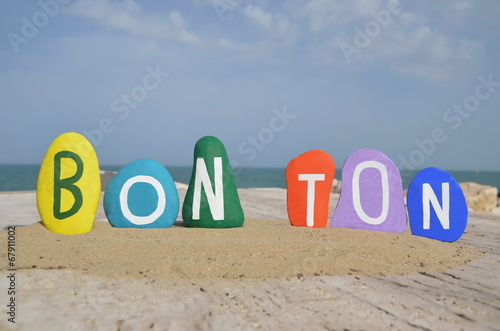 Bon Ton concept, french word for good manners on stones