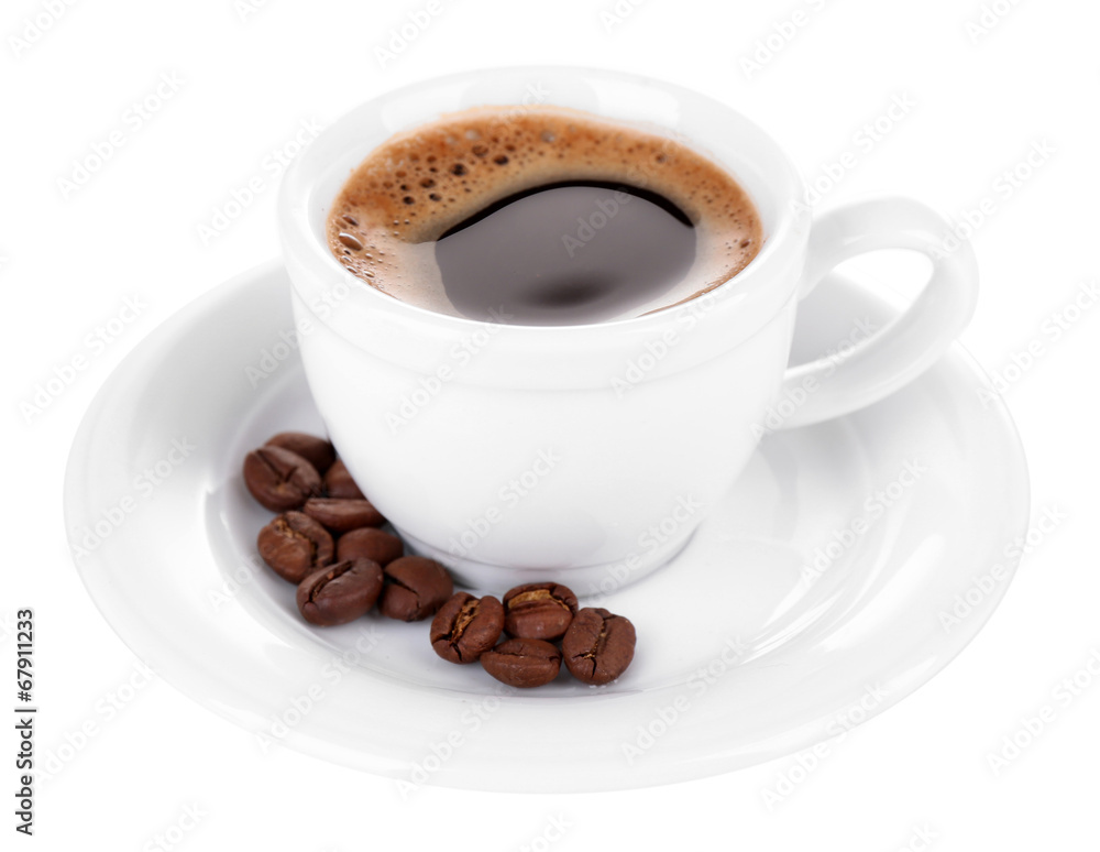 Cup of coffee isolated on white Cup of coffee isolated on white