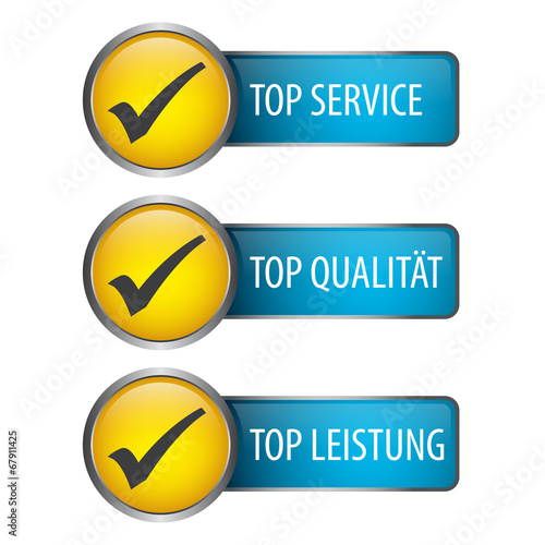 Top Service - Top Qualität - Top Leistung - Button