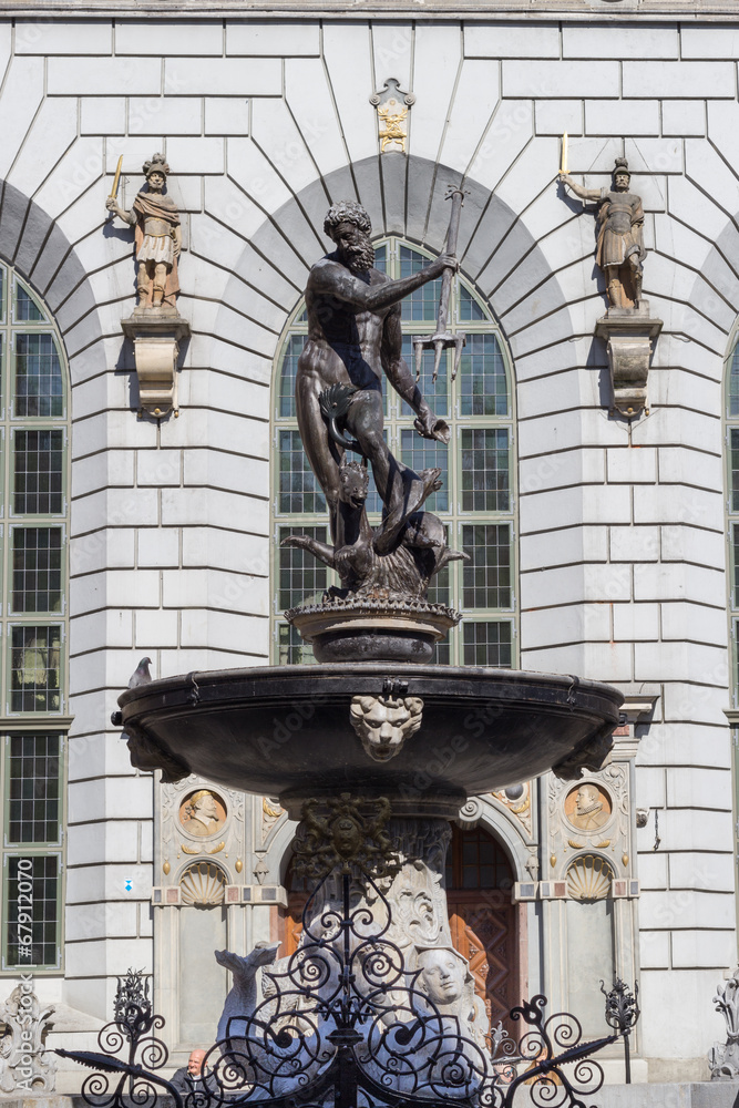 Obraz premium Neptune fountain in Gdansk