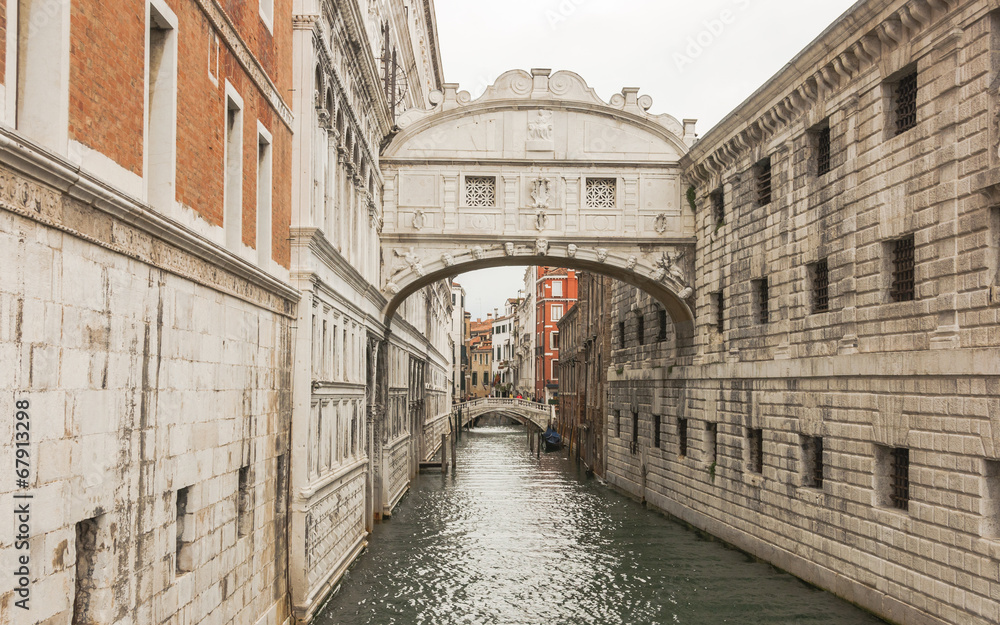 Venedig, historische Altstadt, Brücke, Kanal, Frühling, Italien