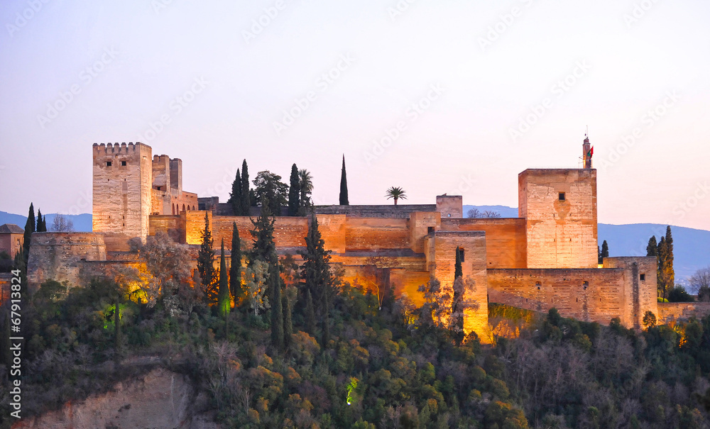 Alhambra in Granada, Alcazaba, Andalusia, Spain