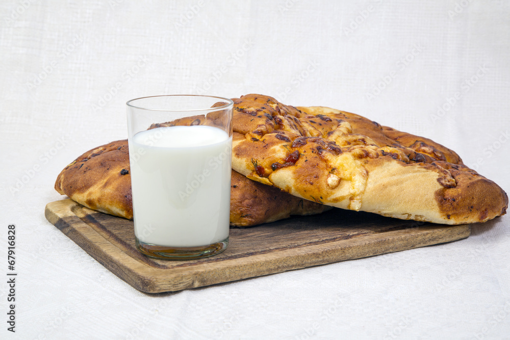 pita bread with milk