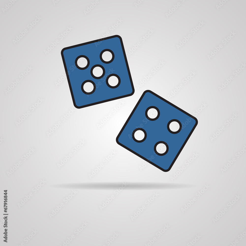 Vector dices icon Vector dices icon