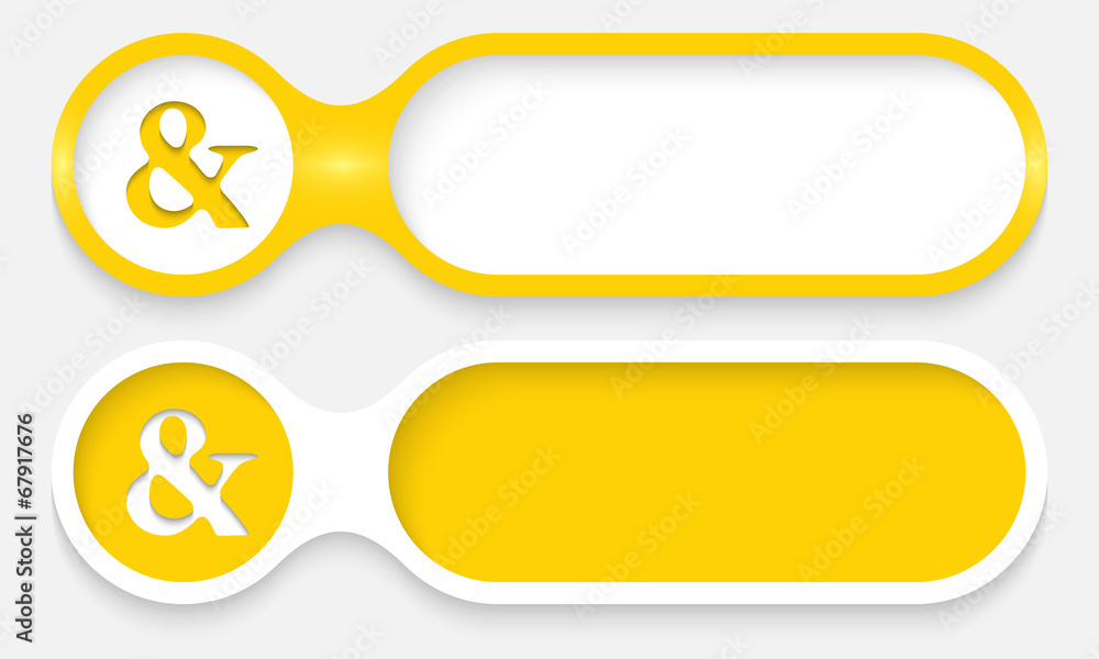 two buttons for entering text with ampersand two buttons for entering text with ampersand