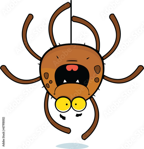 Cartoon Spider Climbing