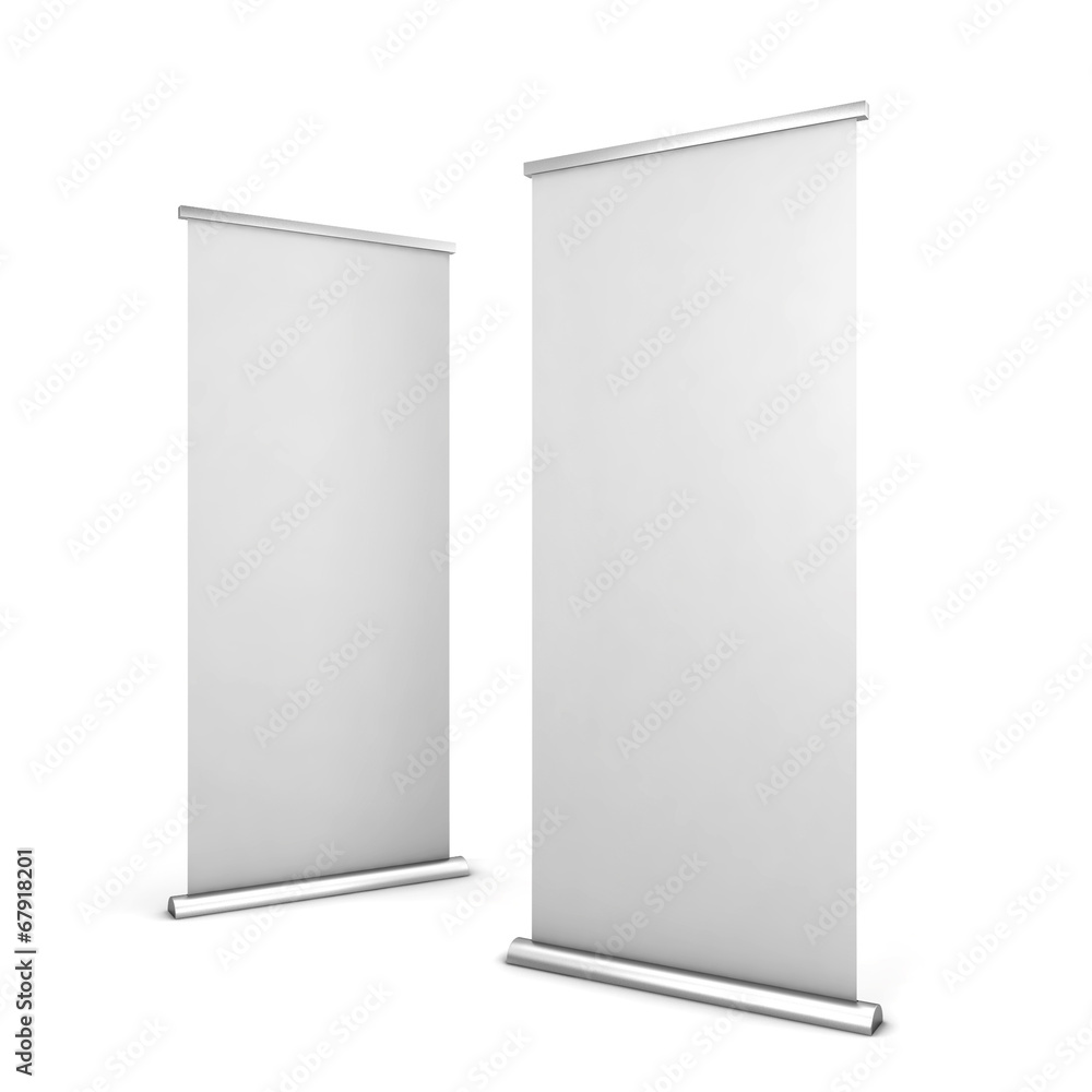 Two roll up banners Two roll up banners