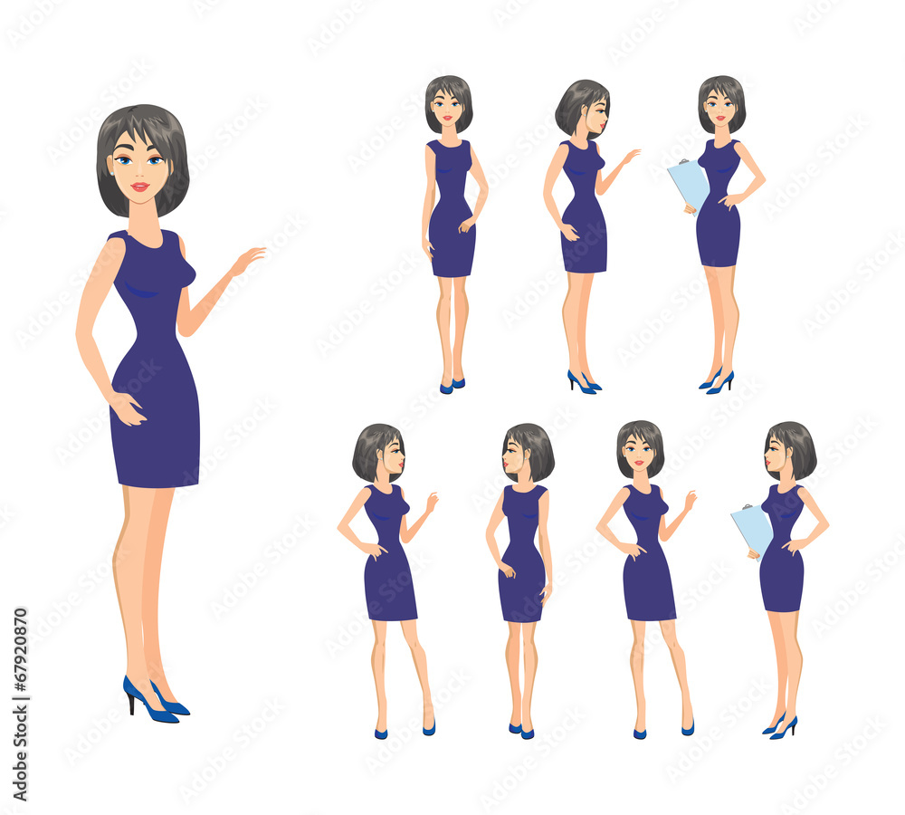 Business woman in various poses Business woman in various poses