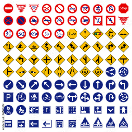 one hundred different sign road