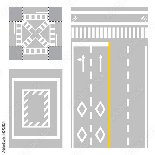 crossing street. safety zone sign on street