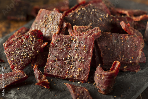 Valokuva Dried Peppered Beef Jerky