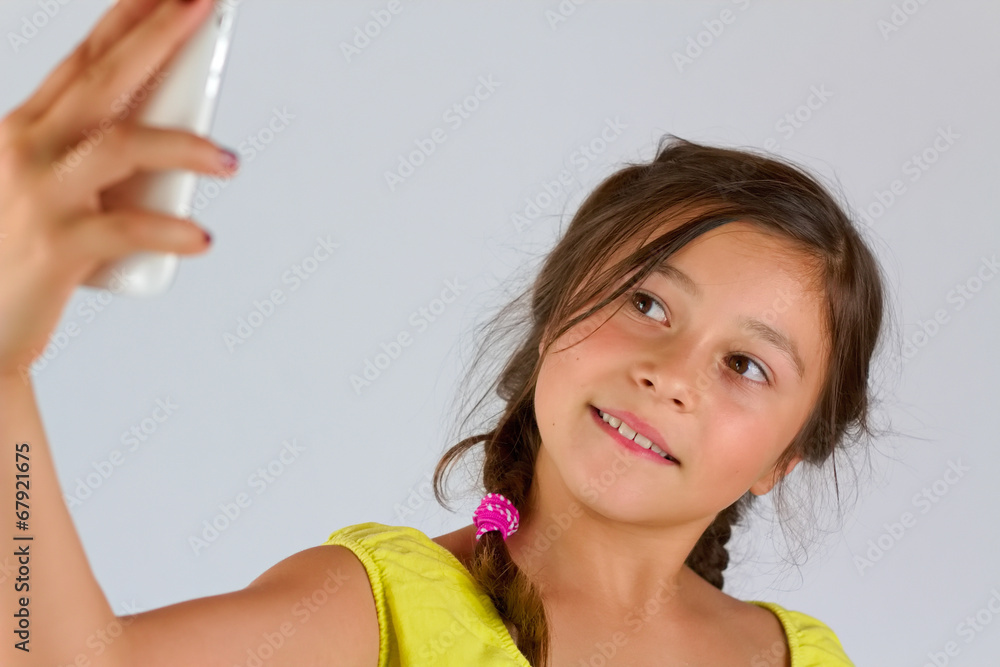 Mädchen macht einen Selfie