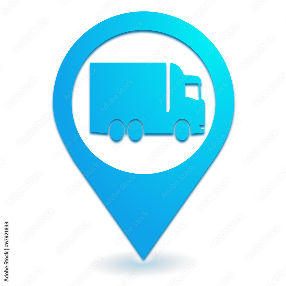 poids lourds sur symbole localisation bleu poids lourds sur symbole localisation bleu