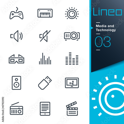 Lineo - Media and Technology outline icons