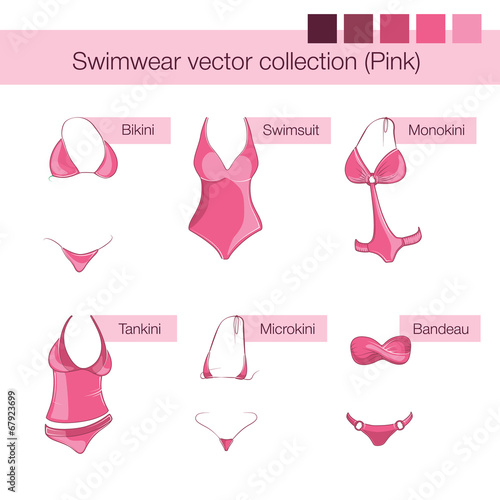 Pink swimwear collection
