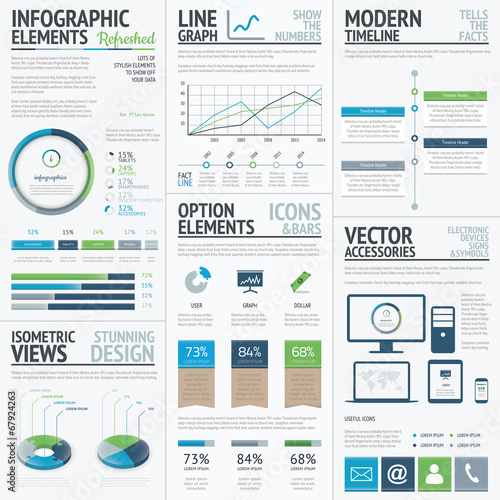 Finance, economy and business vector infographic elements