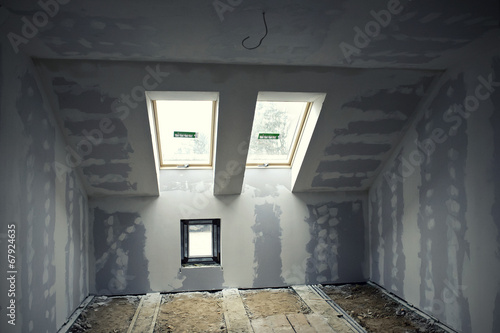Renovated room in the attic