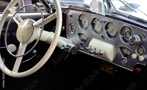 vintage car - inside