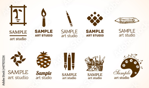 Signs for art studio