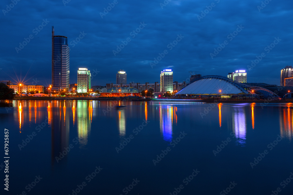 Minsk (the capital of Belarus) at evening