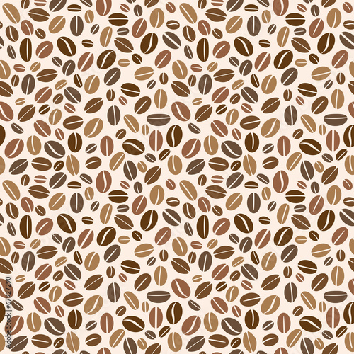 Coffee grains seamless pattern