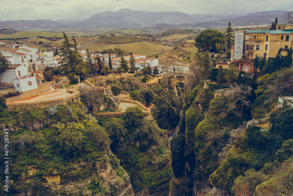 Obraz premium Ronda canyon. Province of Malaga, Spain