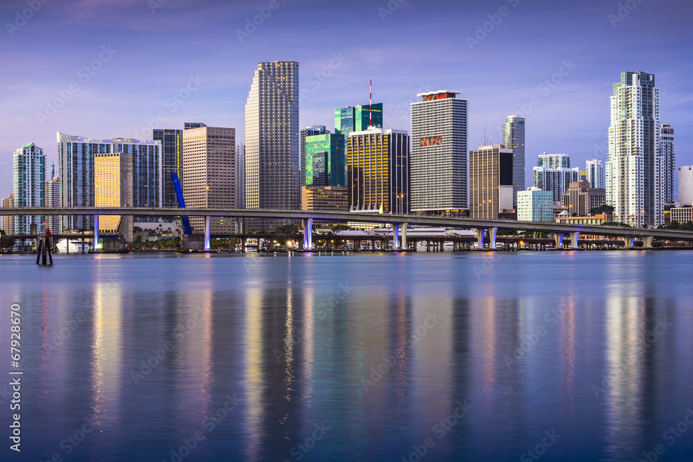 Miami, Florida Downtown Skyline