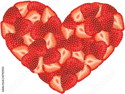 Strawberry Heart Shaped