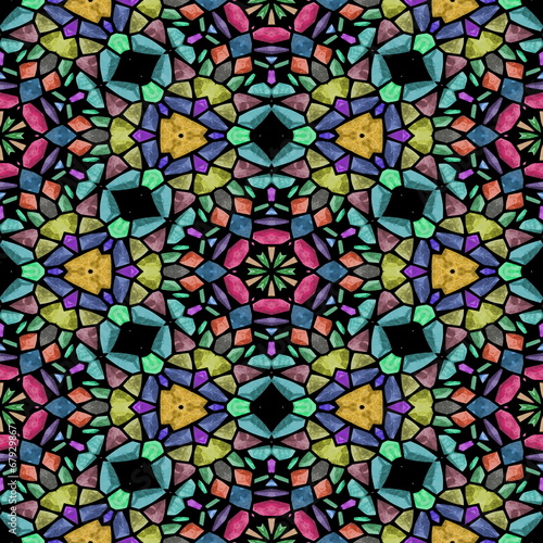 Glass mosaic kaleidoscopic seamless generated hires texture