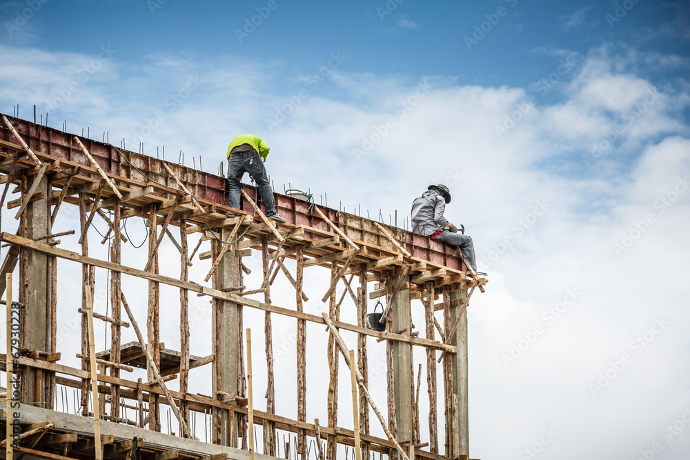 workers in construction site