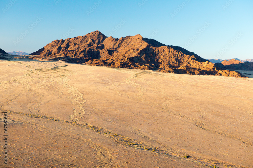 Coucher de soleil sur la dune Elim en Namibie