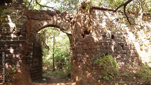 Ruins of old castle in India