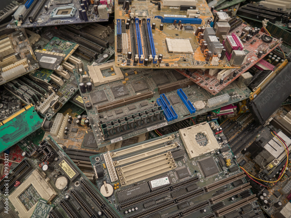 junk motherboards close up scene 5
