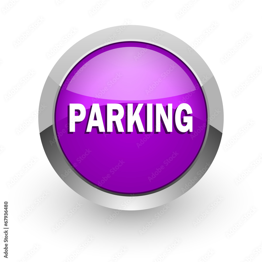 parking pink glossy web icon