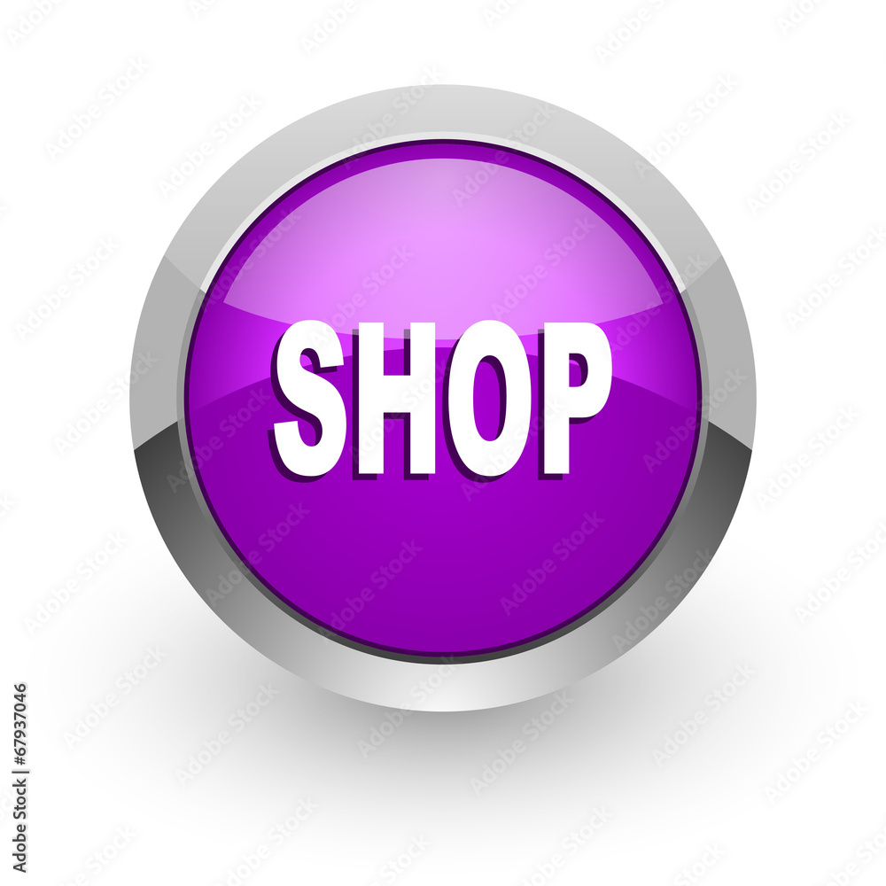 shop pink glossy web icon