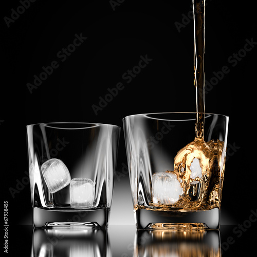 Canvas Print 3d pour tipple drink
