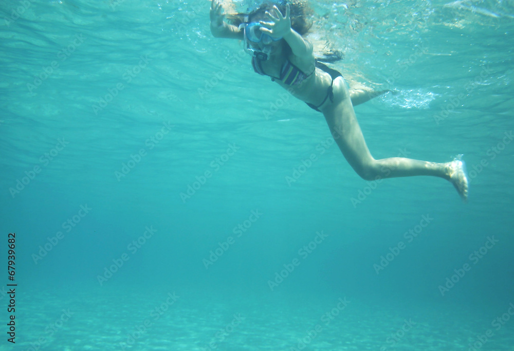 Girl swimming